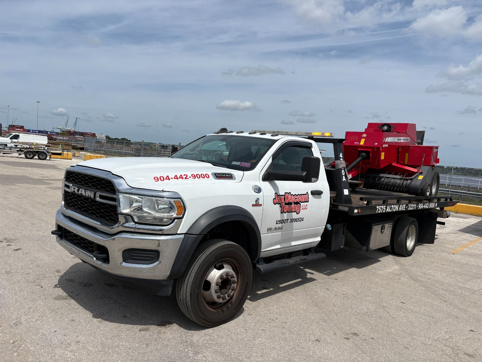 Work truck and company vehicle towing